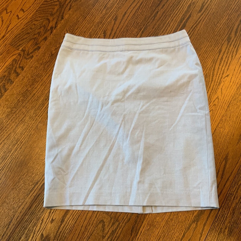 TALBOTS Powder Blue‎ Pencil Skirt Womens Sz 14 Knee Length Woven Stretch EUC